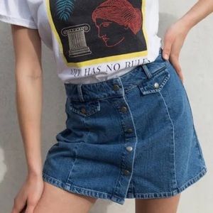 Urban Outfitters Sadie Denim Button Mini Skirt